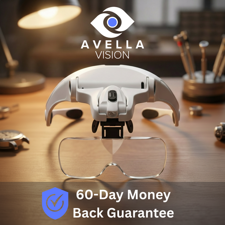 Avella Vision Pro LED lights illuminating workspace